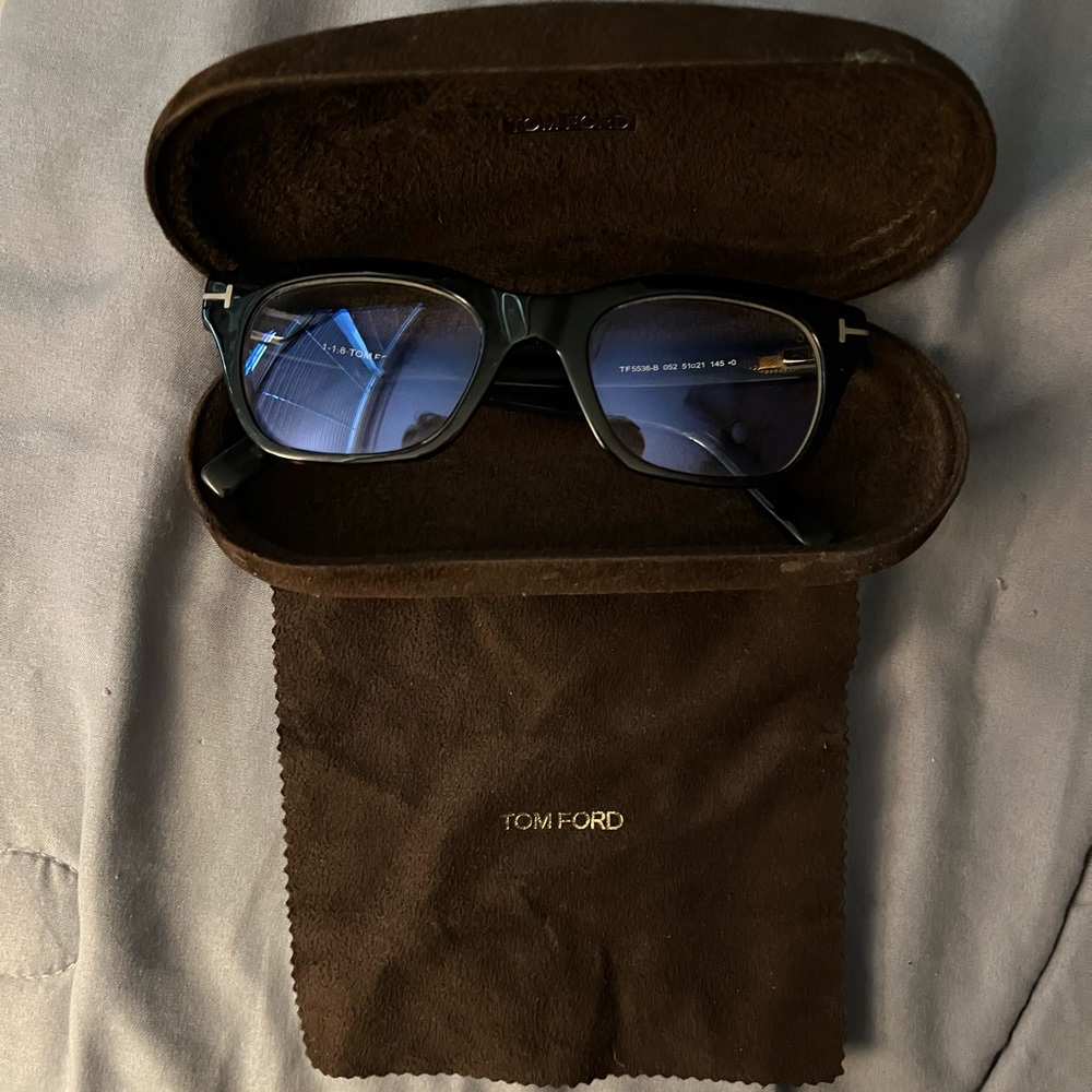 Tom Ford TF5536-B Tortoise Shell/ Blue Light blocking glasses